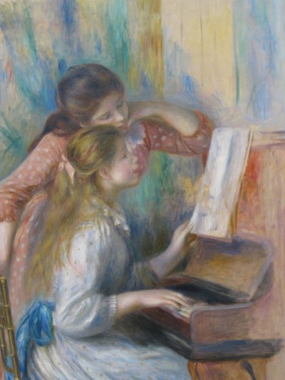 Fiatal lányok a zongoránál alkotó: Pierre Auguste Renoir